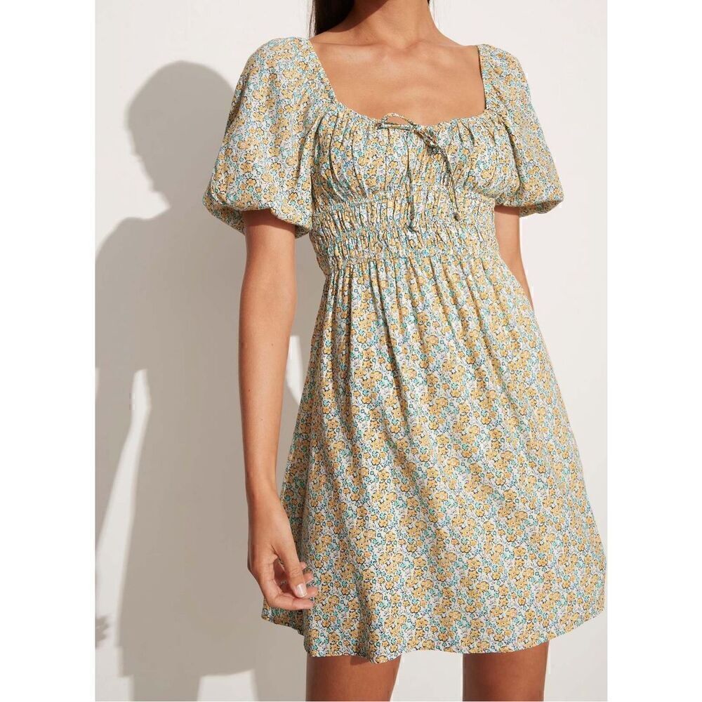 Anthropologie Faithfull The Brand Sylvie Mini Dress Sabinosa Floral Print 12 NWT